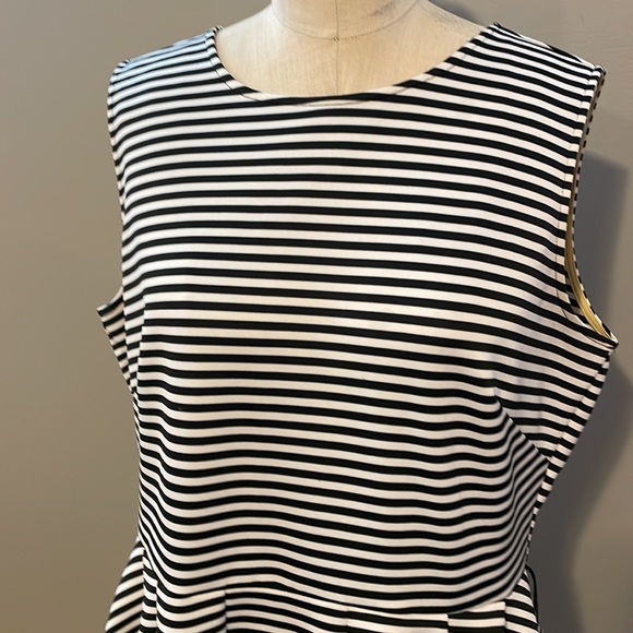 Danny and Nicole striped fit and flare midi sleeveless dress - Picture 2 of 7